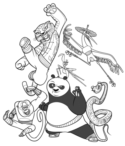 Kung Fu Panda  Coloring Page